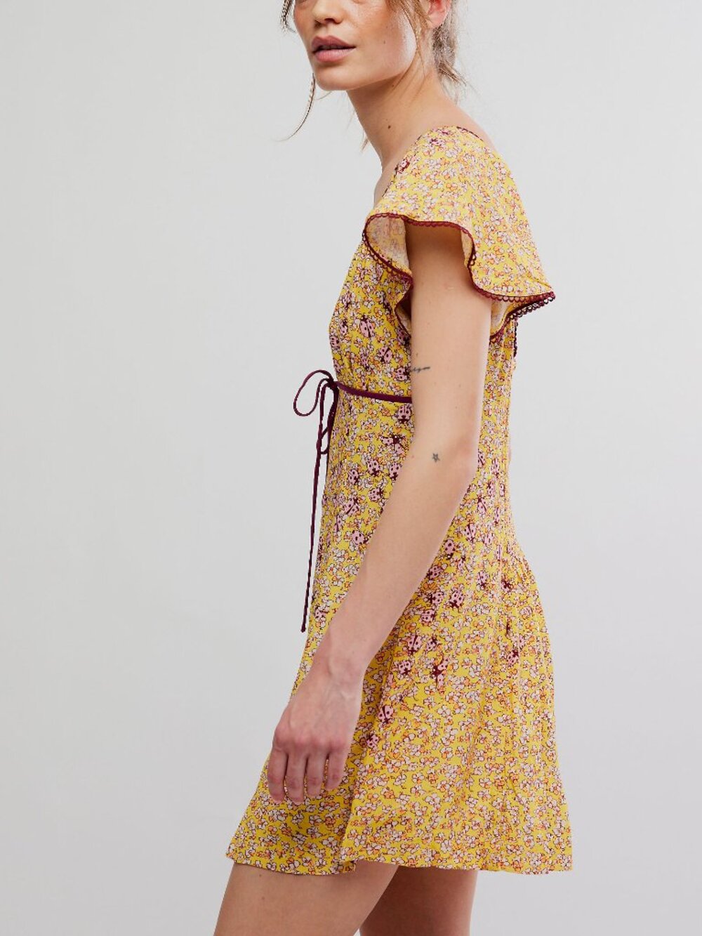 🆕 FREE PEOPLE Backroads Mini Dress / Dandelion Combo - Picture 3 of 9